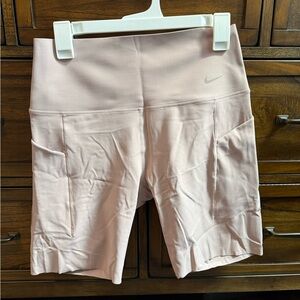 Nike Women's Pink/Nude Biker Shorts Size Large